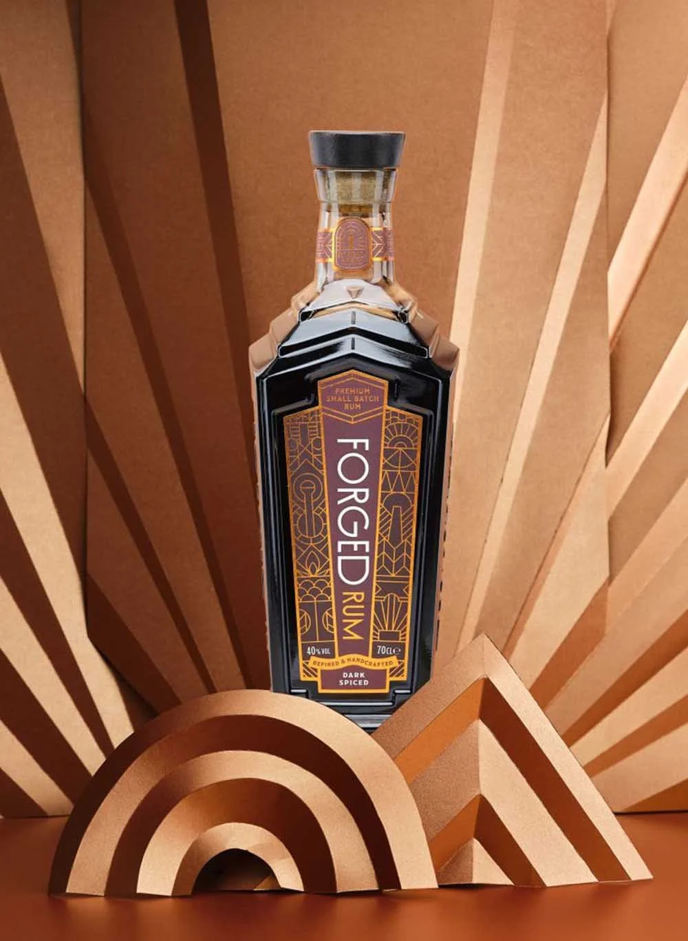 Forged Dark Spiced Rum (70cl, 40%) — The Rum Company - British Rum